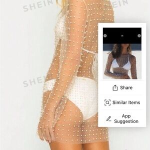 Pearl shear dress/swimsuit coverup